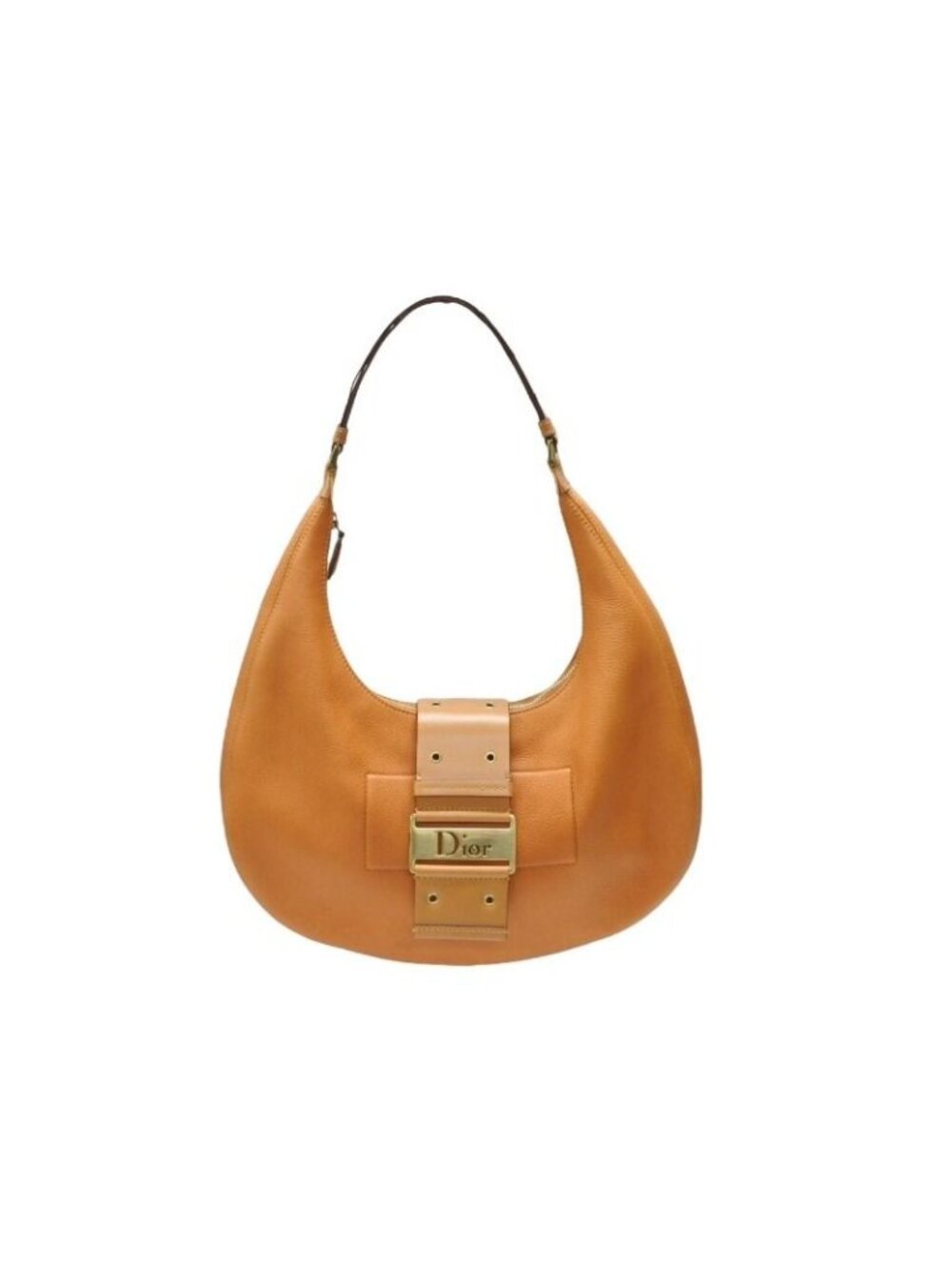 Dior Galliano Era Street Chic Hobo Shoulder Bag Lambskin Brown